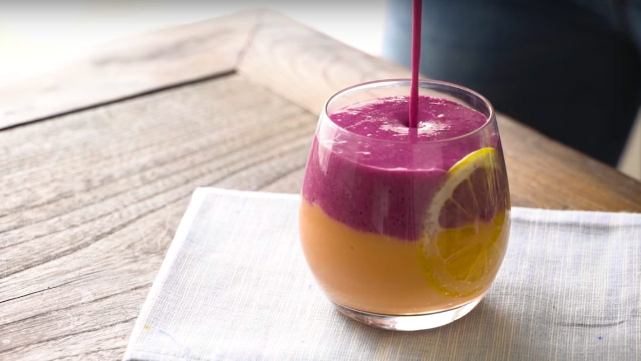Double Layered Tropical Smoothie