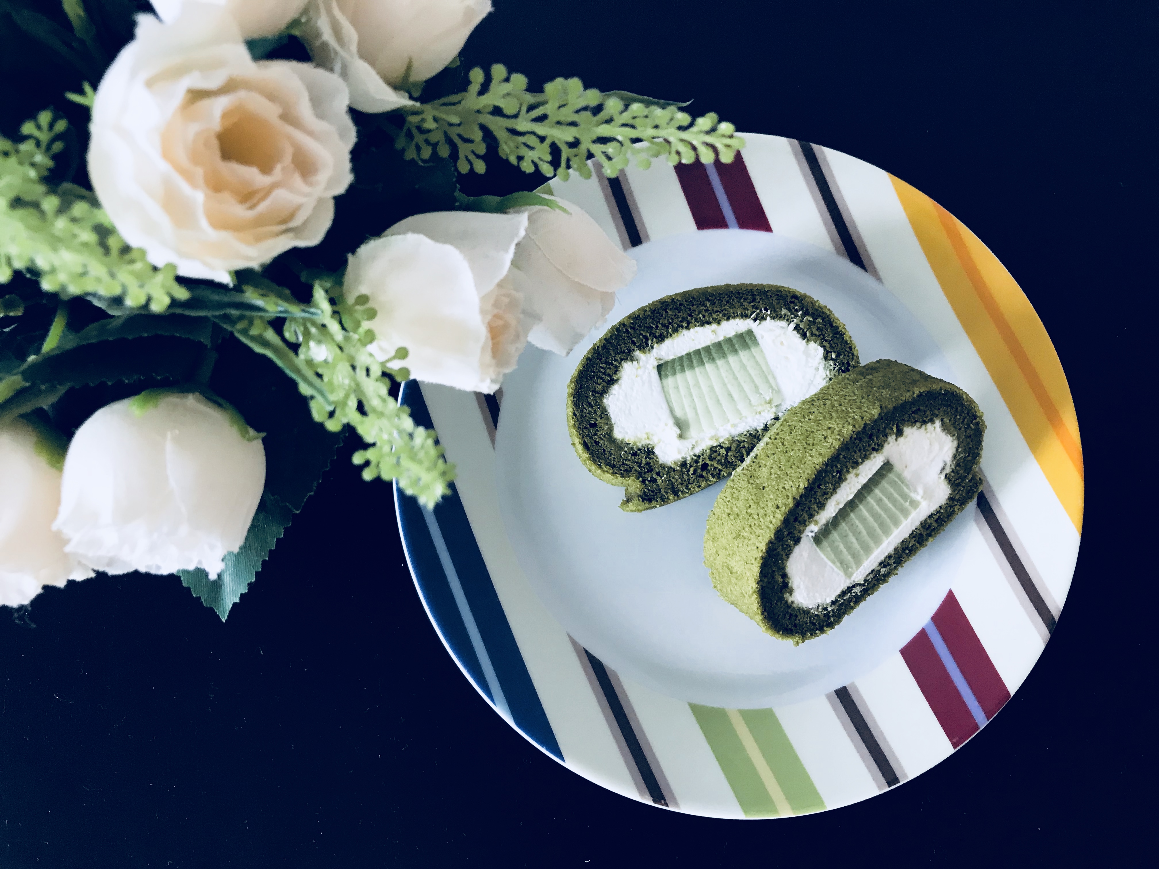 Matcha Panna Cotta Roll Matcha Panna Cotta Roll
